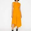 Frame-denim Women Gathered Seam Dress -- Kumquat