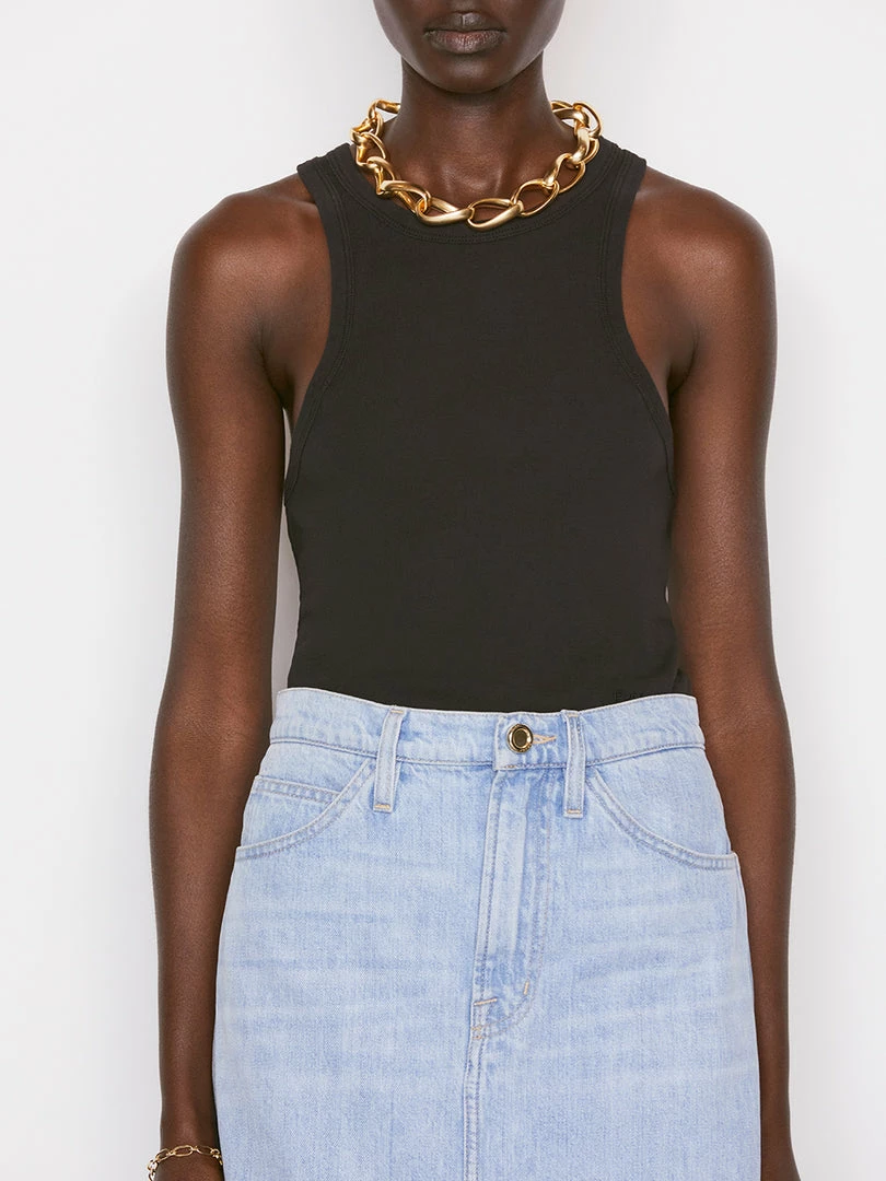 Deals π Frame-denim π© Women Ringer Tank -- Noir π 3 Frame-denim Women Ringer Tank -- Noir