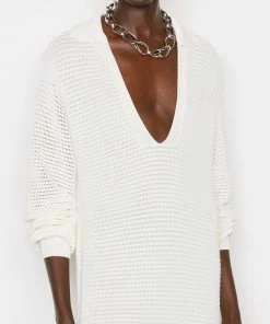 Frame-denim Women Crochet Kaftan -- Off White