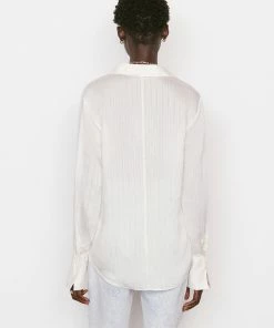 Frame-denim Delicate Tie Front Top -- Bone