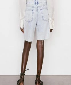 Frame-denim High Rise Bermuda -- Whisper Women