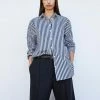 Frame-denim Women Ilona Oversized Shirt -- Navy Multi