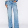 Frame-denim Atelier Sheer Insert Jean -- Azul Women