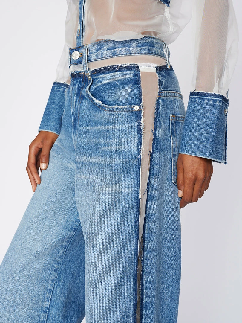 Cheapest βοΈ Frame-denim Atelier Sheer Insert Jean -- Azul π© Women β 3 Frame-denim Atelier Sheer Insert Jean -- Azul Women