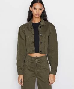 Frame-denim Oversized Utility Jacket -- Washed Fatigue