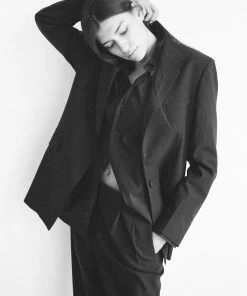 Frame-denim Ilona Oversized Blazer -- Noir Women