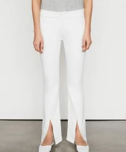 Frame-denim Cut Off Waist Mini Boot Slit -- Blanc