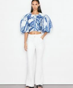 Frame-denim Double Button Flare -- Blanc