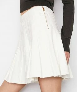 Frame-denim Denim Tennis Skirt -- Ecru