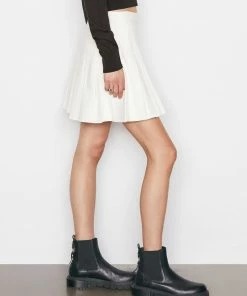 Frame-denim Denim Tennis Skirt -- Ecru