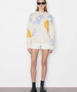 Frame-denim High Rise Cuffed Short -- Ecru Women