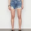 Frame-denim High Rise Vintage Short -- Northville Rips Women