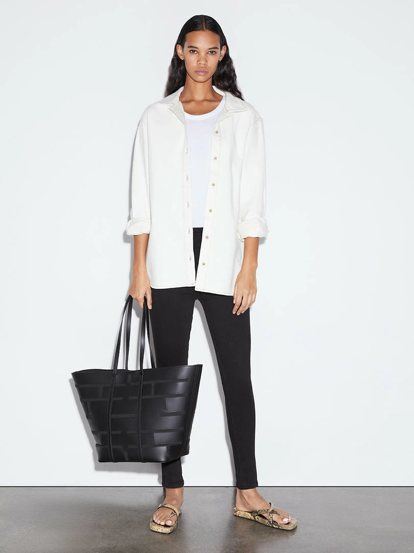 Wholesale β€οΈ Frame-denim π© Women Plaque Cut Out Tote -- Noir π 2 Frame-denim Women Plaque Cut Out Tote -- Noir