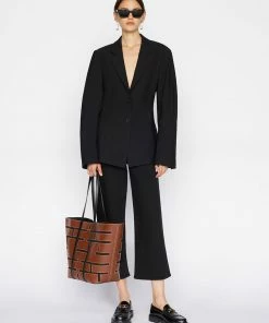 Frame-denim Jetset Wide Crop -- Sheen Noir