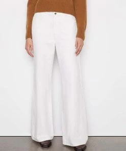 Frame-denim Le Baggy Palazzo -- Rumpled Blanc Grind