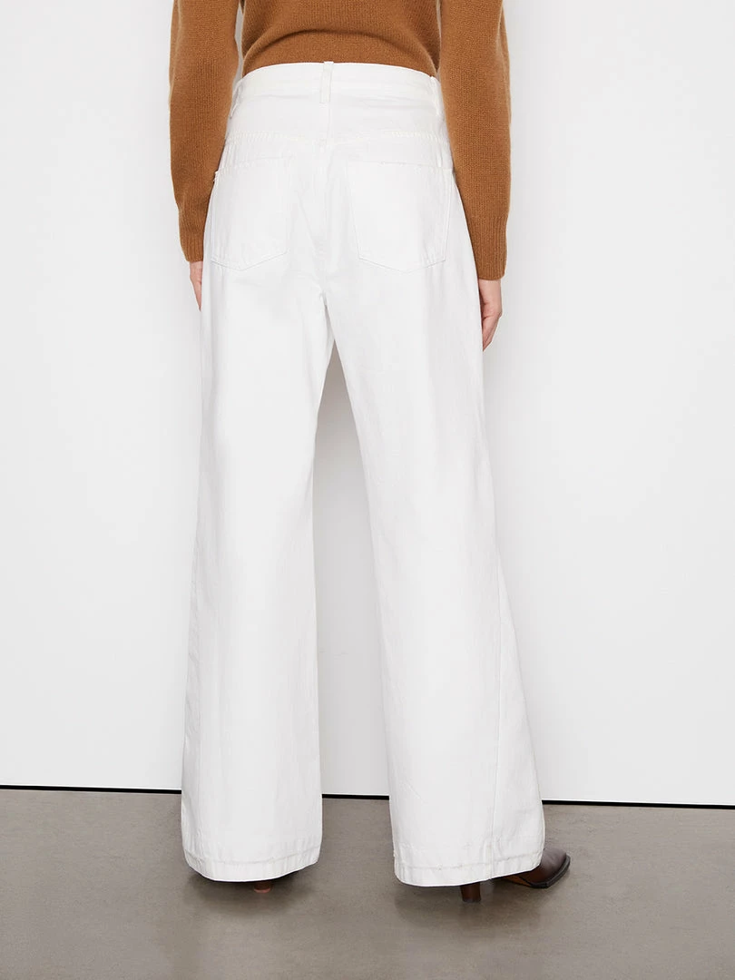 New 𧨠Frame-denim Le Baggy Palazzo -- Rumpled Blanc Grind π 5 Frame-denim Le Baggy Palazzo -- Rumpled Blanc Grind