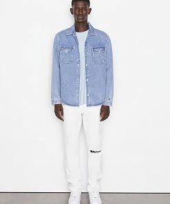 Frame-denim Men Denim Shirt Jacket -- Indigo Shred