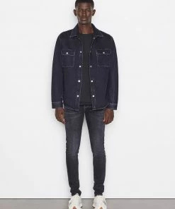 Frame-denim Denim Shirt Jacket -- Washed Noir Shred