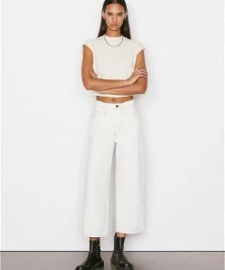 Frame-denim Le Italien Wide Crop -- Blanc