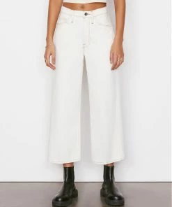 Frame-denim Le Italien Wide Crop -- Blanc