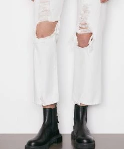 New π₯ Frame-denim π© Women Le Jane Crop Mini Slit -- Rumpled Blanc Destruct 𧨠9 Frame-denim Women Le Jane Crop Mini Slit -- Rumpled Blanc Destruct