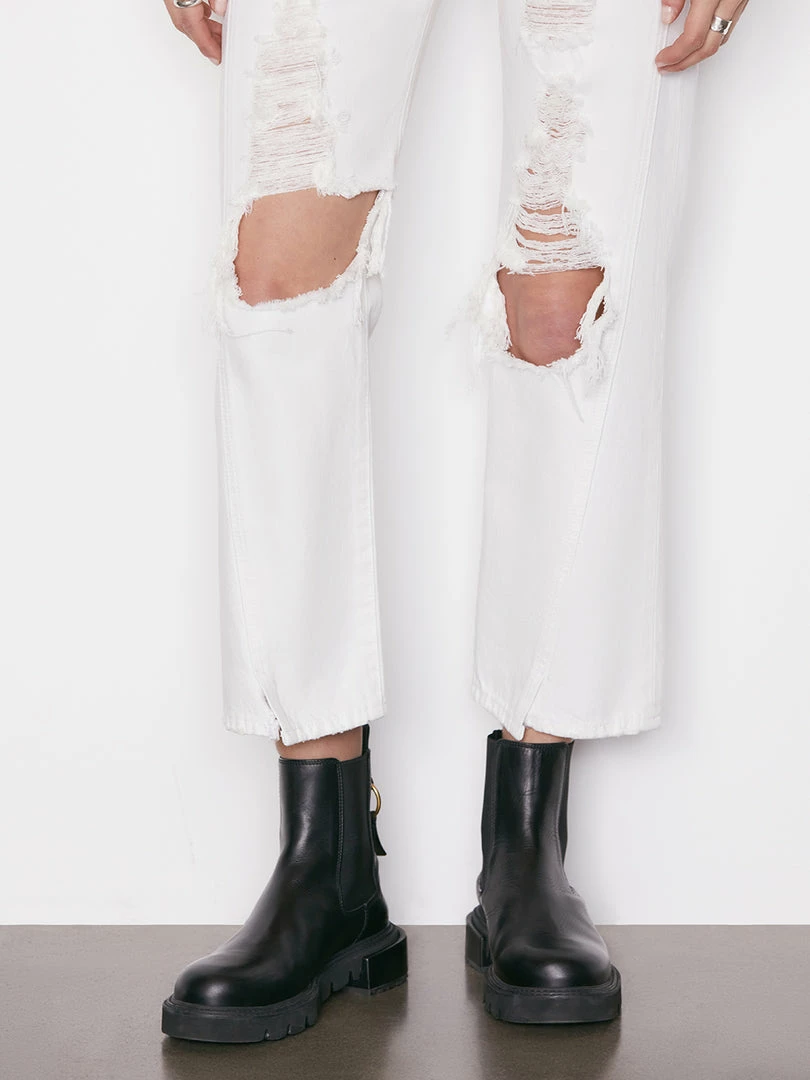 New π₯ Frame-denim π© Women Le Jane Crop Mini Slit -- Rumpled Blanc Destruct 𧨠4 Frame-denim Women Le Jane Crop Mini Slit -- Rumpled Blanc Destruct