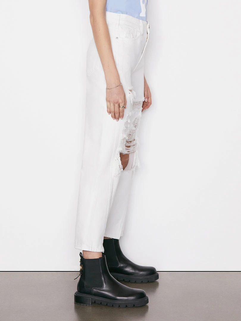 New π₯ Frame-denim π© Women Le Jane Crop Mini Slit -- Rumpled Blanc Destruct 𧨠5 Frame-denim Women Le Jane Crop Mini Slit -- Rumpled Blanc Destruct
