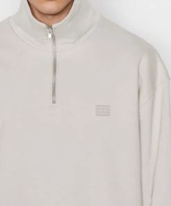 Frame-denim Zip Up Sweatshirt -- Grey Green