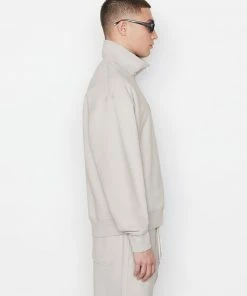 Frame-denim Zip Up Sweatshirt -- Grey Green