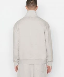 Frame-denim Zip Up Sweatshirt -- Grey Green