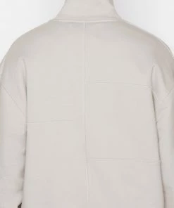 Frame-denim Zip Up Sweatshirt -- Grey Green