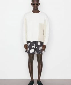 Frame-denim Men Blocking Sweatshirt -- Milk Beige