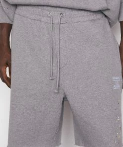 New π Frame-denim Logo Splash Paint Sweatshort -- Grey Melange π 11 Frame-denim Logo Splash Paint Sweatshort -- Grey Melange