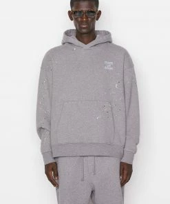 Frame-denim Men Logo Splash Paint Sweatshirt -- Grey Melange