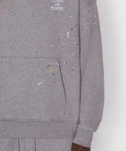 Frame-denim Men Logo Splash Paint Sweatshirt -- Grey Melange