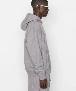 Frame-denim Men Logo Splash Paint Sweatshirt -- Grey Melange