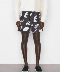 Frame-denim Nylon Active Short -- Noir Print