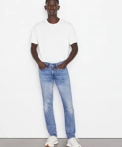 Frame-denim Men L'Homme Slim Degradable -- Blue Wave Rips