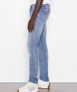 Frame-denim Men L'Homme Slim Degradable -- Blue Wave Rips