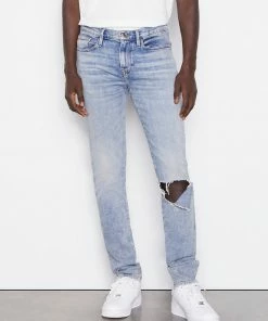 Frame-denim Men L'Homme Skinny Degradable -- Seine Destruct
