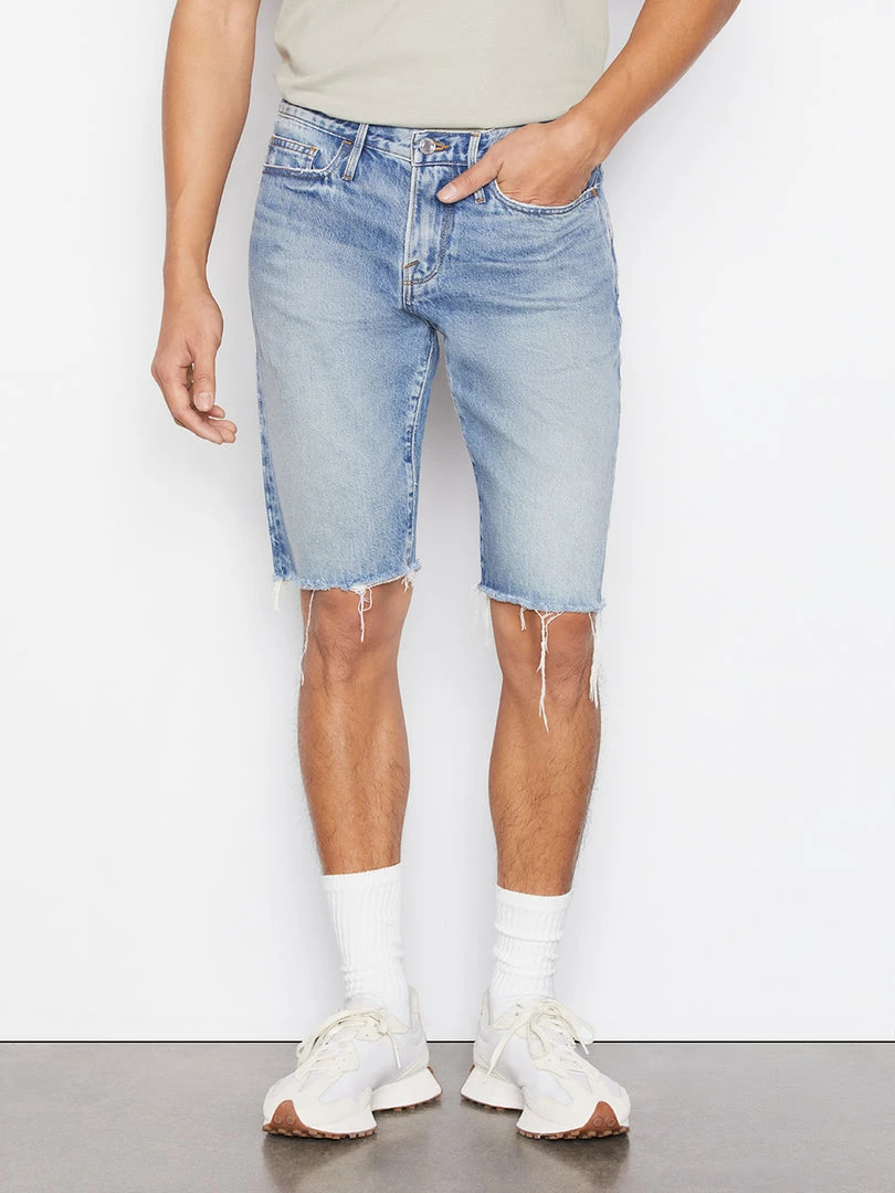 Discount π Frame-denim L'Homme Relaxed Short -- Indigo Trail Rips Men 𧨠1 Frame-denim L'Homme Relaxed Short -- Indigo Trail Rips Men