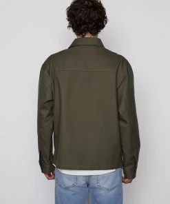 Frame-denim The Twill Club Jacket -- Khaki Green