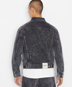 Frame-denim Relaxed Fit Denim Jacket -- Noir Paint Men