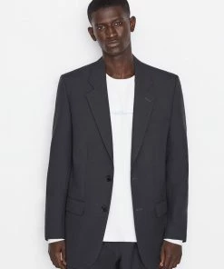 Frame-denim Italian Wool Blazer -- Shadow Grey