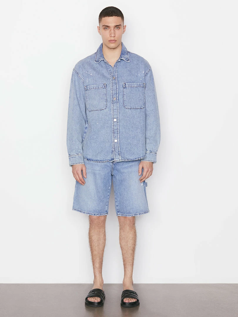 Flash Sale π Frame-denim Men Oversized Denim π Shirt -- Blue Washed π― 2 Frame-denim Men Oversized Denim Shirt -- Blue Washed
