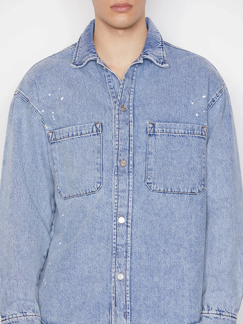Flash Sale π Frame-denim Men Oversized Denim π Shirt -- Blue Washed π― 5 Frame-denim Men Oversized Denim Shirt -- Blue Washed
