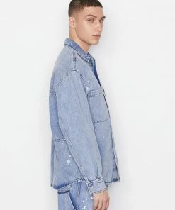 Flash Sale π Frame-denim Men Oversized Denim π Shirt -- Blue Washed π― 11 Frame-denim Men Oversized Denim Shirt -- Blue Washed