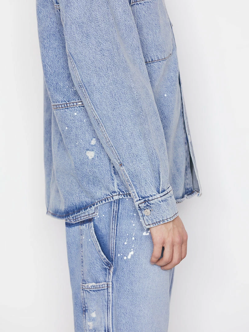 Flash Sale π Frame-denim Men Oversized Denim π Shirt -- Blue Washed π― 4 Frame-denim Men Oversized Denim Shirt -- Blue Washed