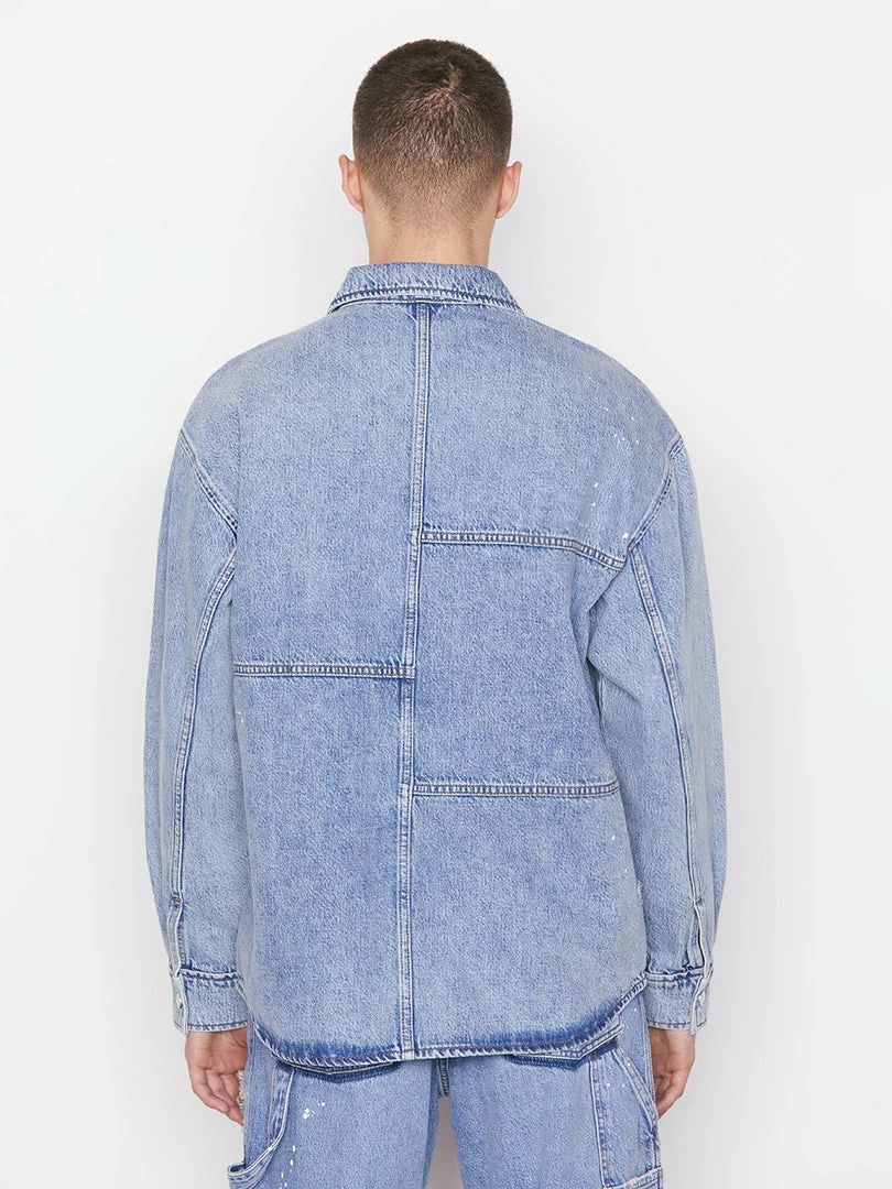 Flash Sale π Frame-denim Men Oversized Denim π Shirt -- Blue Washed π― 8 Frame-denim Men Oversized Denim Shirt -- Blue Washed