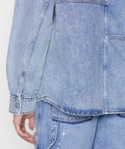 Flash Sale π Frame-denim Men Oversized Denim π Shirt -- Blue Washed π― 17 Frame-denim Men Oversized Denim Shirt -- Blue Washed